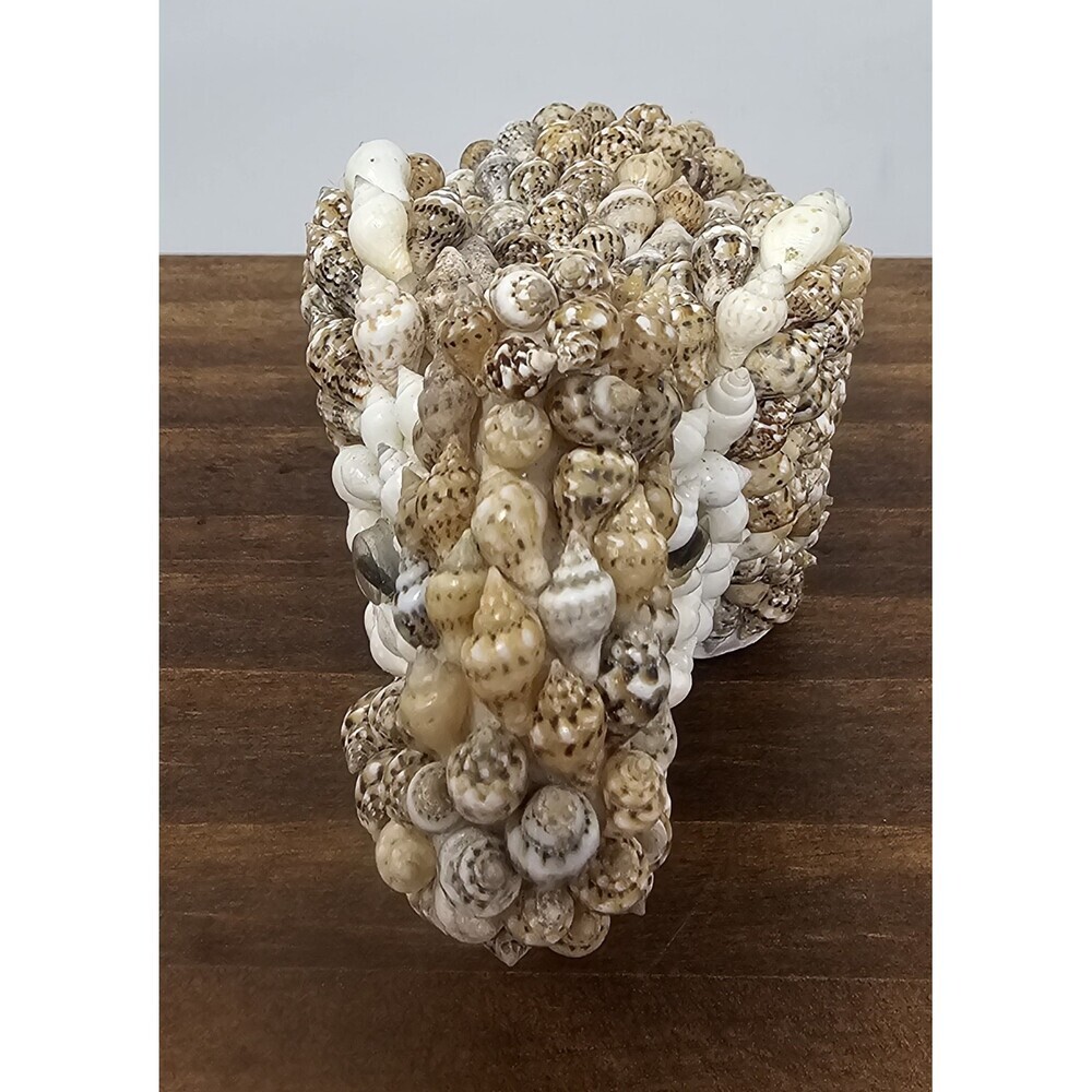 Sea Shell Encrusted Elephant Figurine Shell Covered Hand Made Statue Philippines - Picture 2 of 7
